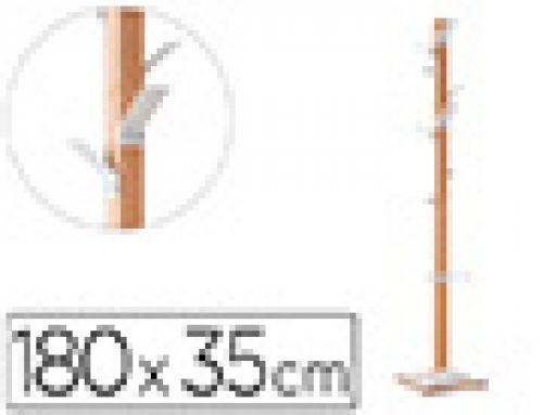Cabide de madeira paperflow faia 8 suportes branco altura 180 cm , Paperflow , 150345 , 3660141260212